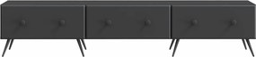 vidaXL Ντουλάπι TV Μαύρο 147 x 34,5 x 30 εκ Επεξεργασμένο Ξύλο