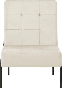 vidaXL Καρέκλα Χαλάρωσης 65 x 79 x 87 Κρεμ Λευκή Βελούδινη