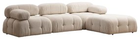 Πολυμορφικός καναπές Divine με ύφασμα σε χρώμα κρεμ 288/190x75εκ - Ύφασμα - 071-001482