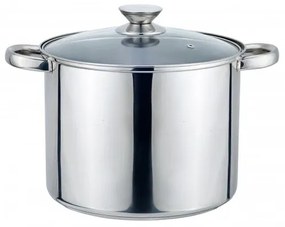 Muhler MR-2821D NEW Χύτρα 12.2L με Γυάλινο καπάκι από Ανοξείδωτο Ατσάλι & Τριπλό πάτο 28cm