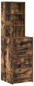 vidaXL Τραπέζι περιποίησης με συρτάρι 3 pcs Καφέ 40 x 41 x 135 εκ.