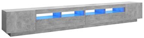 vidaXL Έπιπλο Τηλεόρασης με LED Γκρι Σκυροδέματος 300 x 35 x 40 εκ.