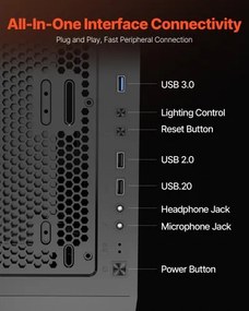 VEVOR Mid-Tower ATX PC Gaming Case Computer Case Box with 3 x 120 mm ARGB Fans