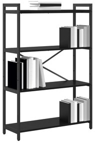 vidaXL Βιβλιοθήκη Μαύρη δρυς 80 x 30 x 118 εκ Επεξεργασμένο ξύλο