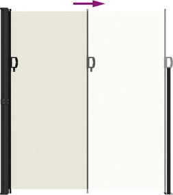 vidaXL Σκίαστρο Πλαϊνό Συρόμενο Κρεμ 220 x 500 εκ.