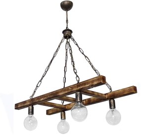 Φωτιστικό Οροφής - Ράγα Skala/4 30-0054 Chair BR Heronia Metal,Wood