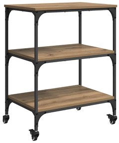 vidaXL Καρότσι Κουζίνας Artisan Oak 60 x 41 x 76 εκ.
