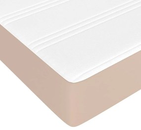 Κρεβάτι Boxspring με Στρώμα Καπουτσίνο 120x200εκ.από Συνθ.Δέρμα - Καφέ