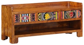 vidaXL Παγκάκι παπουτσιών 100x35x45 εκ από μασίφ ξύλο Ακακίας
