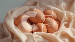 Σετ των 2 Intra Συλλεκτικό Ξύλινο Παζλ Plywood  4mm - Φρέσκα καφέ αυγά σε ύφασμα Σε Ξύλινο Κουτί - Διαστάσεις: 10x10 cm – 25 κομμάτια