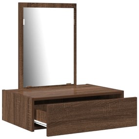 vidaXL Τοίχου Ριχείο Τραπέζι Καφέ Δρυός 60x40x70 cm