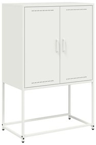 Έπιπλο Τηλεόρασης Λευκό 68x39x60,5 εκ. από Χάλυβα - Λευκό