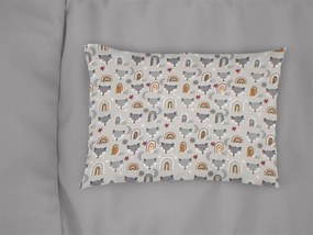 DIMCOL Μαξιλαροθήκη Εμπριμέ bebe Fox 527 35X45 Grey 100% Cotton