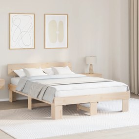 vidaXL Σκελετός Κρεβατιού Καφέ 160 x 200 cm Συμπαγές ξύλο πεύκου