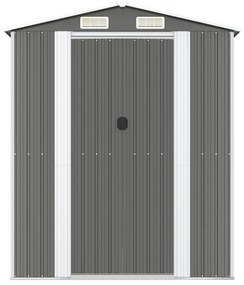 vidaXL Αποθήκη Κήπου Ανοιχτό γκρι 192x191x223 εκ. Γαλβανισμένο Ατσάλι