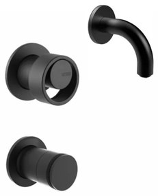Armando Vicario Halo Black Matt Στόμιο 10cm Φ24mm+Μίκτης εντ.+εκτροπέας περιστροφικός 2 εξ