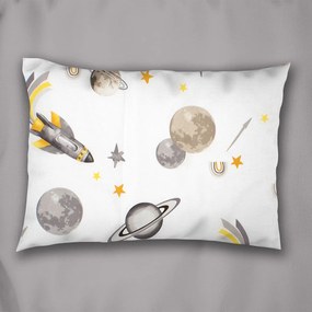 Βρεφική Μαξιλαροθήκη (35x45) Dimcol Space Mission 183 White - Grey