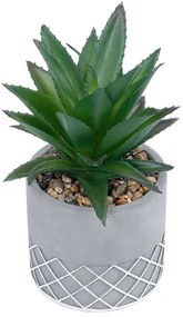 Τεχνητό Φυτό Σε Κασπώ Aloe 21096 Φ11x17cm Green-Grey GloboStar Τσιμέντο,Πολυαιθυλέν