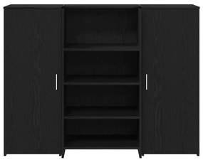 vidaXL Γραφείο υποδοχής Μαύρο Δρυς 135x50x103,5 εκ. Επεξεργασμένο Ξύλο