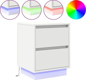 vidaXL Κομοδίνο 2 pcs Λευκό 39 x 34,5 x 50 εκ. Επεξεργασμένο ξύλο