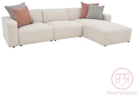 Intrahome Γωνιακός καναπές αναστρέψιμος Manimy Intrahome ύφασμα σε κρεμ απόχρωση 285x186x95εκ | SKU: INTRAPA-277111138