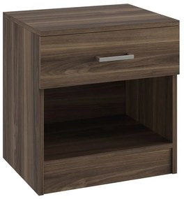 LIFE-W Κομοδίνο με 1 Συρτάρι, Απόχρωση Καρυδί 45x35x47cm Ε757,1