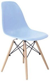 Καρέκλα Art Wood ΕΜ123,5W 46x52x82cm Ciel Σετ 4τμχ Ξύλο,Πολυπροπυλένιο