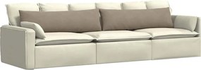 vidaXL Μαξιλάρι Καναπέ 2 pcs Taupe 145 x 40 εκ. ύφασμα