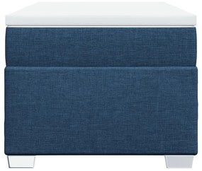 vidaXL Κρεβάτι Boxspring με Στρώμα Μπλε 100 x 200 εκ. Υφασμάτινο