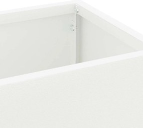 vidaXL Σχέδιο & βάση αποθήκευσης Λευκό 15.5 x 15.5 x 49 εκ Ατσάλι