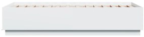 vidaXL Πλαίσιο Κρεβατιού με LED Λευκό 75x190εκ. από Επεξεργασμένο Ξύλο