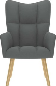 vidaXL Πολυθρόνα Relax Σκούρο Γκρι Υφασμάτινη