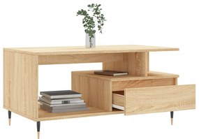 vidaXL Τραπεζάκι Σαλονιού Sonoma Δρυς 90x49x45 εκ. Επεξεργασμένο Ξύλο