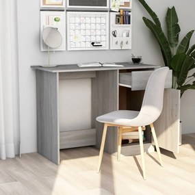 vidaXL Γραφείο Γκρι Sonoma 100x50x76 εκ. από Επεξεργασμένο Ξύλο
