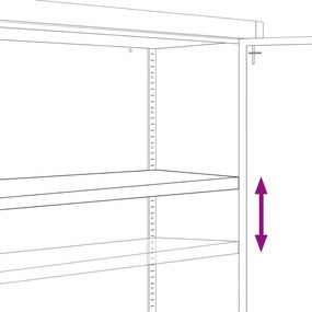 vidaXL Αρχειοθήκη Ανθρακί 90 x 40 x 90 εκ. από Ατσάλι