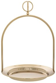 Δίσκος Με Χερούλι 86767 24x34cm Gold Μέταλλο