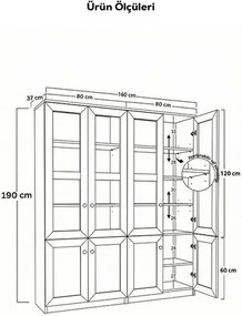 Ντουλάπι Λευκό FLITRU 160x37x190