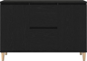 vidaXL Πλαϊνό γραφείο Μαύρο 102 x 35 x 60 εκ Επεξεργασμένο ξύλο