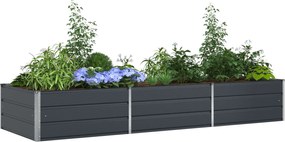 vidaXL Γλάστρα Ανθρακί 195 x 100 x 45 εκ Επικαλυμμένος Χάλυβας