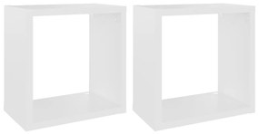 vidaXL Ράφια Κύβοι Τοίχου 2 τεμ. Λευκά 26 x 15 x 26 εκ.