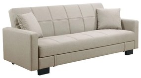 KELSO Καναπές - Κρεβάτι με Αποθηκευτικό Χώρο, 3Θέσιος, Ύφασμα Cappuccino 197x81x80cm Bed:176x105x38cm