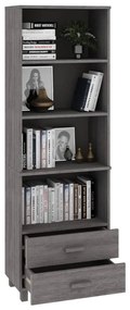 vidaXL Ντουλάπι HAMAR Αν. Γκρι 60 x 35 x 180 εκ Μασίφ Ξύλο Πεύκου