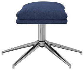 vidaXL Υποπόδιο Μπλε 60x60x35 εκ. Υφασμάτινο