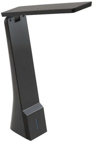 Επαναφορτιζόμενο USB Αναδιπλούμενο Φωτιστικό Γραφείου LED 170LM 3000-4000-6000K Μαύρο Eglo La Seca 97045