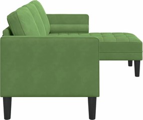 vidaXL Σετ Καναπέ με μαξιλάρι Ανοιχτό Πράσινο Πολυεστέρας