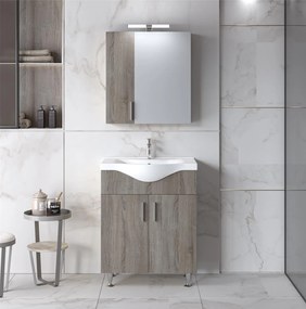 Σετ Επίπλου Mπάνιου SIENA 65 Sonoma Dark 65x46x160 εκ.