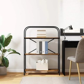 vidaXL Ράφι Βιβλίων 3 επιπέδων 80 x 30 x 109 εκ Επεξεργασμένο ξύλο