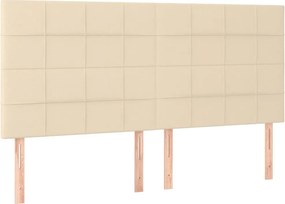vidaXL Κρεβάτι Boxspring με Στρώμα Κρεμ 160x200 εκ. Υφασμάτινο