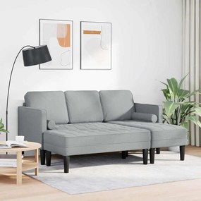 vidaXL Σετ Καναπέ 2 pcs Ανοιχτό γκρι 173 x 131 x 67 εκ ύφασμα