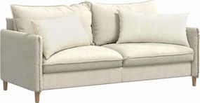 vidaXL Μαξιλάρι Καναπέ 2 τμχ. Βελούδο Κρεμ 80 x 40 cm